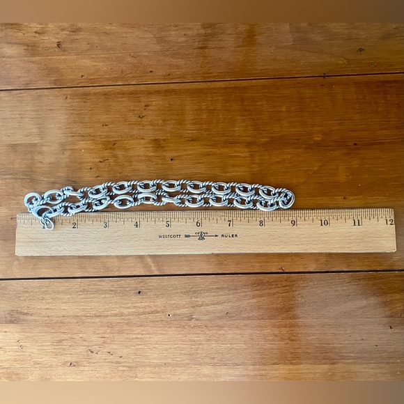 Carolyn Pollack Relios Very Heavy Sterling Silver Rope Link Necklace - Picture 8 of 9